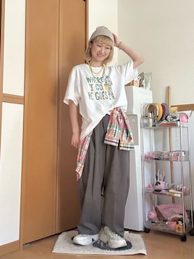 「studio CLIP（スタディオクリップ）のアイテム」を使った、ゆきなさん（レディース・154cm）の春コーディネート