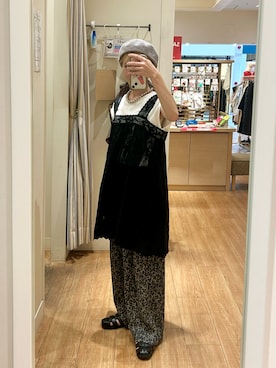 「アイテム（チュニック）」を使った、ゆきなさん（レディース・154cm）の夏コーディネート