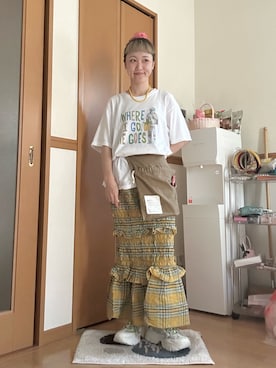 「studio CLIP（スタディオクリップ）のアイテム」を使った、ゆきなさん（レディース・154cm）の夏コーディネート
