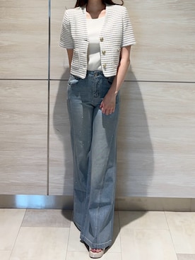 「31 Sons de mode（トランテアン　ソン　ドゥ　モード）のアイテム」を使った、ペリエ千葉店さん（レディース・156cm）の夏コーディネート