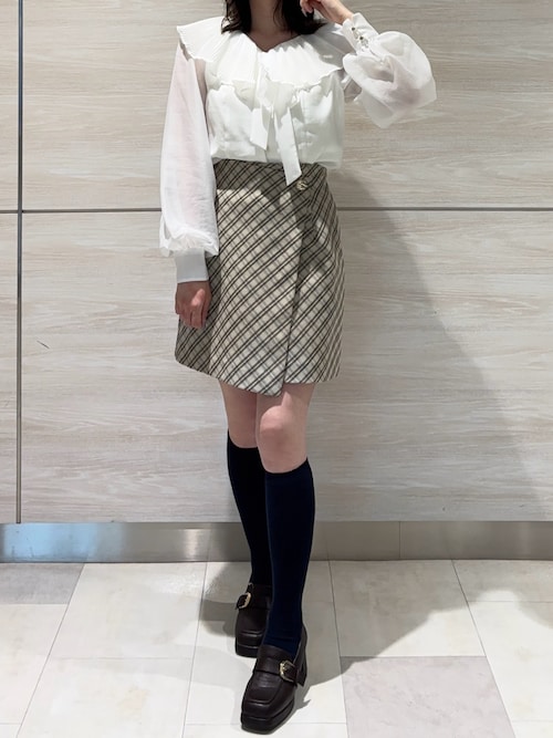 2026春夏新作 襟プリーツシアーブラウス