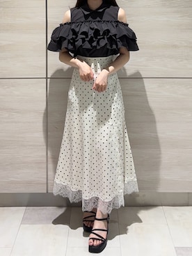 「31 Sons de mode（トランテアン　ソン　ドゥ　モード）のアイテム」を使った、ペリエ千葉店さん（レディース・156cm）の夏コーディネート