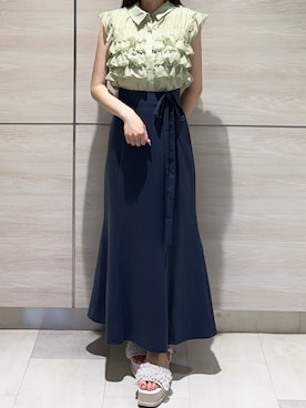 「31 Sons de mode（トランテアン　ソン　ドゥ　モード）のアイテム」を使った、ペリエ千葉店さん（レディース・156cm）の夏コーディネート
