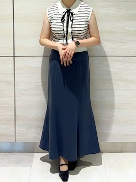 「31 Sons de mode（トランテアン　ソン　ドゥ　モード）のアイテム」を使った、ペリエ千葉店さん（レディース・156cm）の夏コーディネート