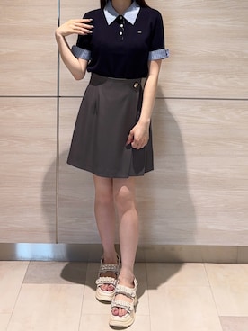 「31 Sons de mode（トランテアン　ソン　ドゥ　モード）のアイテム」を使った、ペリエ千葉店さん（レディース・156cm）の夏コーディネート