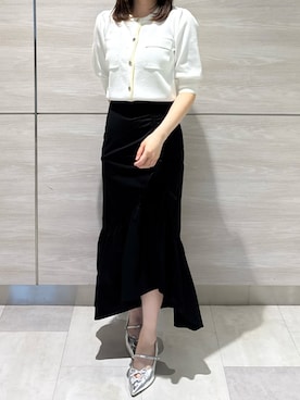 「ギャザー」｜ペリエ千葉店さん（レディース・156cm）の春コーディネート
