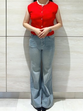 「31 Sons de mode（トランテアン　ソン　ドゥ　モード）のアイテム」を使った、ペリエ千葉店さん（レディース・156cm）の夏コーディネート