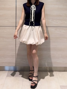 「31 Sons de mode（トランテアン　ソン　ドゥ　モード）のアイテム」を使った、ペリエ千葉店さん（レディース・156cm）の夏コーディネート
