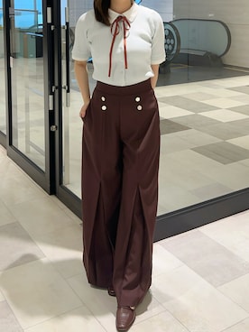 「31 Sons de mode（トランテアン　ソン　ドゥ　モード）のアイテム」を使った、ペリエ千葉店さん（レディース・159cm）の秋コーディネート
