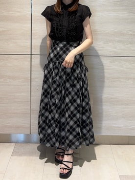 「31 Sons de mode（トランテアン　ソン　ドゥ　モード）のアイテム」を使った、ペリエ千葉店さん（レディース・156cm）の夏コーディネート