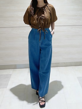 「31 Sons de mode（トランテアン　ソン　ドゥ　モード）のアイテム」を使った、ペリエ千葉店さん（レディース・159cm）の夏コーディネート