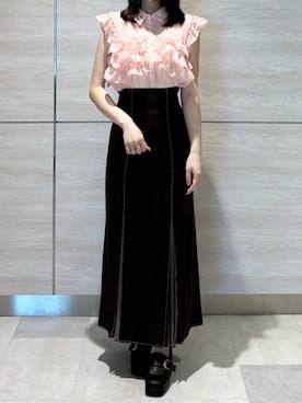 「ステッチ」｜ペリエ千葉店さん（レディース・156cm）の春コーディネート