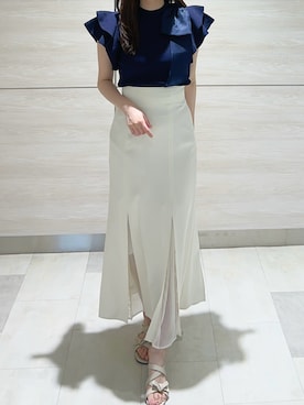 「31 Sons de mode（トランテアン　ソン　ドゥ　モード）のアイテム」を使った、ペリエ千葉店さん（レディース・159cm）の夏コーディネート