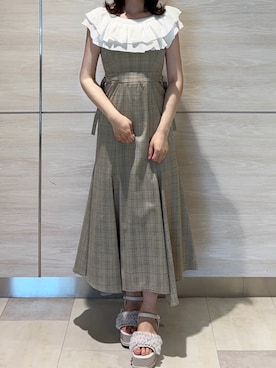 「31 Sons de mode（トランテアン　ソン　ドゥ　モード）のアイテム（ワンピース/ドレス）」を使った、ペリエ千葉店さん（レディース・156cm）の春コーディネート