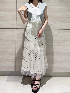 「31 Sons de mode（トランテアン　ソン　ドゥ　モード）のアイテム」を使った、ペリエ千葉店さん（レディース・156cm）の夏コーディネート