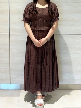 「31 Sons de mode（トランテアン　ソン　ドゥ　モード）のアイテム（ワンピース/ドレス）」を使った、ペリエ千葉店さん（レディース・156cm）の春コーディネート