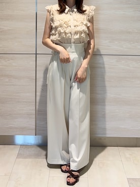 「31 Sons de mode（トランテアン　ソン　ドゥ　モード）のアイテム」を使った、ペリエ千葉店さん（レディース・156cm）の夏コーディネート