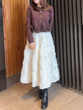 「31 Sons de mode（トランテアン　ソン　ドゥ　モード）のアイテム」を使った、ペリエ千葉店さん（レディース・156cm）の秋コーディネート