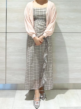 「31 Sons de mode（トランテアン　ソン　ドゥ　モード）のアイテム（ワンピース/ドレス）」を使った、ペリエ千葉店さん（レディース・156cm）の春コーディネート