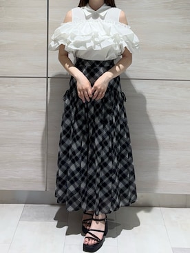 「31 Sons de mode（トランテアン　ソン　ドゥ　モード）のアイテム」を使った、ペリエ千葉店さん（レディース・156cm）の夏コーディネート