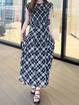「31 Sons de mode（トランテアン　ソン　ドゥ　モード）のアイテム」を使った、ペリエ千葉店さん（レディース・159cm）の夏コーディネート