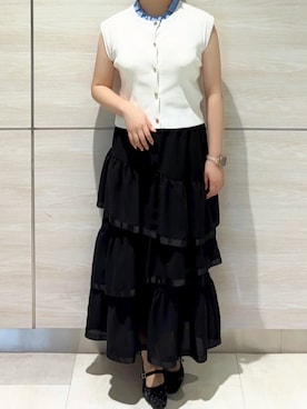 「31 Sons de mode（トランテアン　ソン　ドゥ　モード）のアイテム」を使った、ペリエ千葉店さん（レディース・156cm）の夏コーディネート
