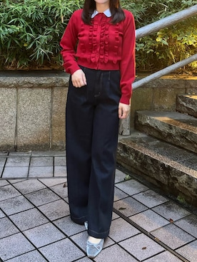 「31 Sons de mode（トランテアン　ソン　ドゥ　モード）のアイテム（パンツ）」を使った、ペリエ千葉店さん（レディース・156cm）の秋コーディネート