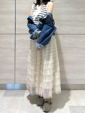 「31 Sons de mode（トランテアン　ソン　ドゥ　モード）のアイテム（ジャケット/アウター）」を使った、ペリエ千葉店さん（レディース・156cm）の春コーディネート