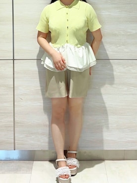 「31 Sons de mode（トランテアン　ソン　ドゥ　モード）のアイテム」を使った、ペリエ千葉店さん（レディース・156cm）の夏コーディネート
