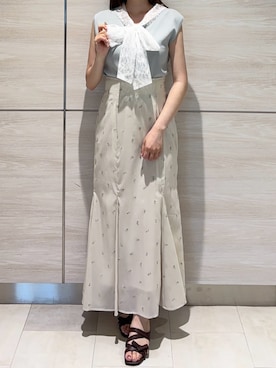 「31 Sons de mode（トランテアン　ソン　ドゥ　モード）のアイテム」を使った、ペリエ千葉店さん（レディース・156cm）の夏コーディネート