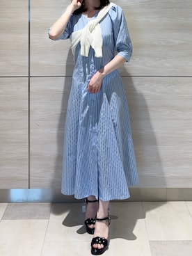 「31 Sons de mode（トランテアン　ソン　ドゥ　モード）のアイテム（ワンピース/ドレス）」を使った、ペリエ千葉店さん（レディース・156cm）の春コーディネート