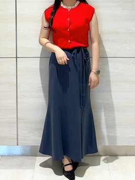 「31 Sons de mode（トランテアン　ソン　ドゥ　モード）のアイテム」を使った、ペリエ千葉店さん（レディース・156cm）の夏コーディネート