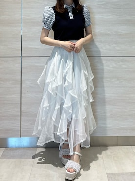 「31 Sons de mode（トランテアン　ソン　ドゥ　モード）のアイテム」を使った、ペリエ千葉店さん（レディース・156cm）の夏コーディネート