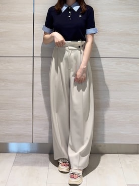 「31 Sons de mode（トランテアン　ソン　ドゥ　モード）のアイテム」を使った、ペリエ千葉店さん（レディース・156cm）の夏コーディネート