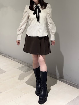「31 Sons de mode（トランテアン　ソン　ドゥ　モード）のアイテム（パンツ）」を使った、ペリエ千葉店さん（レディース・156cm）の秋コーディネート