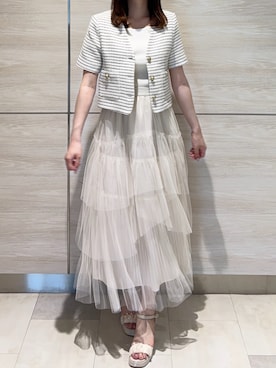 「31 Sons de mode（トランテアン　ソン　ドゥ　モード）のアイテム」を使った、ペリエ千葉店さん（レディース・156cm）の夏コーディネート
