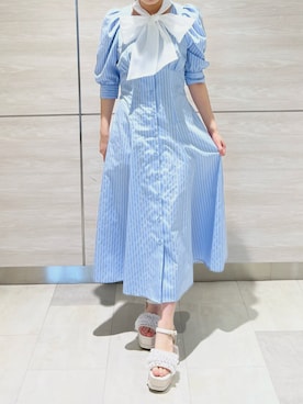 「31 Sons de mode（トランテアン　ソン　ドゥ　モード）のアイテム（ワンピース/ドレス）」を使った、ペリエ千葉店さん（レディース・159cm）の春コーディネート