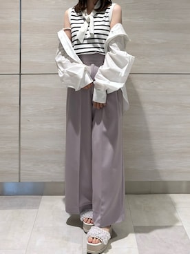 「ラベンダー」｜ペリエ千葉店さん（レディース・156cm）の春コーディネート