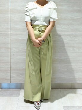 「足長効果」｜ペリエ千葉店さん（レディース・156cm）の春コーディネート