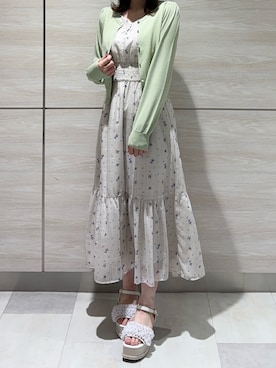 「31 Sons de mode（トランテアン　ソン　ドゥ　モード）のアイテム（ワンピース/ドレス）」を使った、ペリエ千葉店さん（レディース・156cm）の春コーディネート