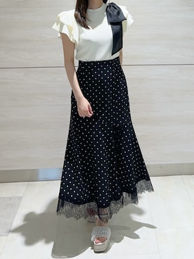 「モノクロ」｜ペリエ千葉店さん（レディース・159cm）の夏コーディネート