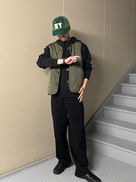 「アイテム（ベスト）」を使った、たいちさん（メンズ・177cm）の秋コーディネート