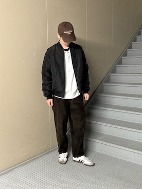 「アイテム（MA-1）」を使った、たいちさん（メンズ・177cm）の秋コーディネート