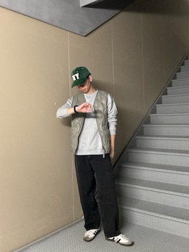 「アイテム（ダウンベスト）」を使った、たいちさん（メンズ・177cm）の秋コーディネート