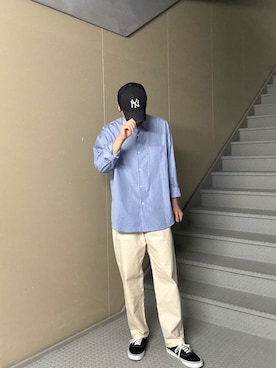 「Lee（リー）のアイテム（その他パンツ）」を使った、たいちさん（メンズ・177cm）の秋コーディネート