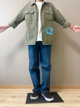 「アイテム（スリッポン）」を使った、SEIさん（メンズ・166cm）の夏コーディネート