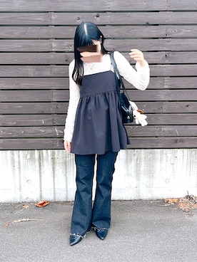 「アイテム（チュニック）」を使った、おみ / omiさん（レディース・150cm）の秋コーディネート