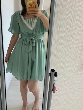 「CECIL McBEE（セシルマクビー）のアイテム（ワンピース/ドレス）」を使った、REーNAさん（レディース・164cm）の秋コーディネート