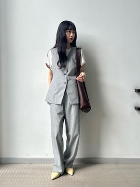 「アイテム（ベスト）」を使った、吉田（yoshida）さん（レディース・156cm・20代）の夏コーディネート