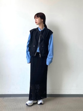 「アイテム（ベスト）」を使った、吉田（yoshida）さん（レディース・156cm）の夏コーディネート